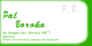 pal boroka business card